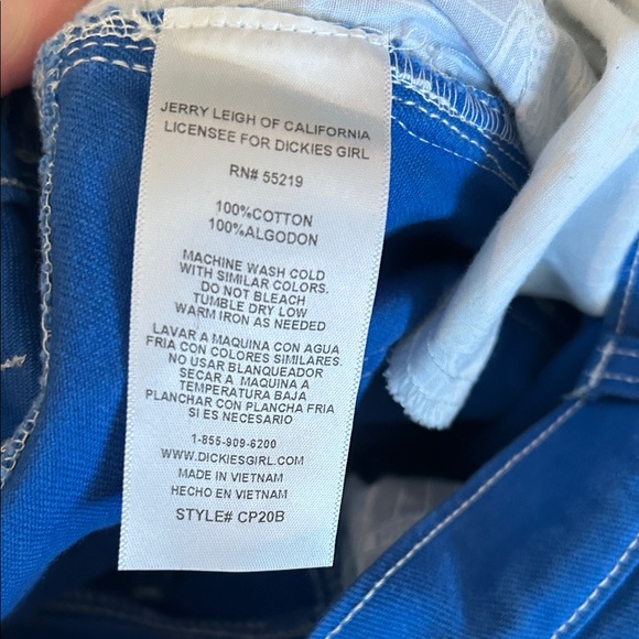 Dickies Carpenter Pants in Royal Blue with white stitching Size 27 - Picture 9 of 12